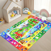 Cartoon Zoo ABC Kid Rug for Playroom Classroom Play Rug Kid Play Mat Alphabet Rug Primary School Preschool Mat Room Learning Use