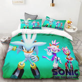 Duvet Cover Sonic 3D Exquisite Cartoon Anime Digital Printing Bedding Set Comforter Bed Youth Home Decor Kids Boys Gift