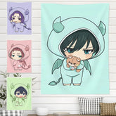 demon Isagi Yoichi blue L-lock Tapestry Microfiber Art Decor for Bedroom Living Room Bar Garden Outdoor Festival Wall Decor