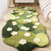 Tufted Carpet 3D Moss Floral Rug Shaped Floor Mat Non-Slip Bottom Bedside Rug Living Room Rug Home Decor