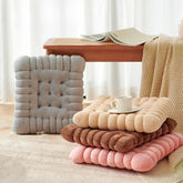 40*40CM Cookie Shaped Meditation Cushion Plush Fluffy Chair Cushion Machine Washable Student Seat Cushion Living Room Decoration