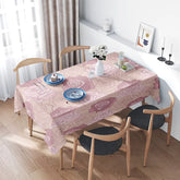 Charming Floral TableclothPink Roses Vintage Print Decorative Kitchen Linen for Dining Tables Elegant Home Textiles Perfect Gift