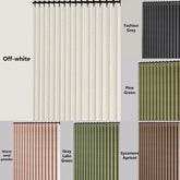 Laminated Imitation Linen Multi-color Large Ring Waterproof Strong Thick Cloth Opaque Shower Curtain, Suitable for Bathroom Use