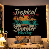 VIKAMA Summer Vintage Tropical Tapestry Bohemian Wall Decor Tapestry Dormitory Bedroom Backdrop Strong Room Decoration