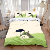 Duvet Cover Pillowcase Bedding Set Hot Anime Cute T-Totoroes Adult Boy Girl Bedroom Decoration Children Single Double Large Size