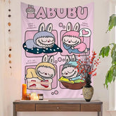 L-LABUBU Printed Large Wall Tapestry Indian Buddha Wall Decoration Witchcraft Bohemian Hippie Decor Blanket