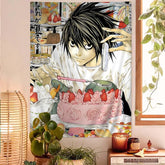 Anime Death Note DN L Colorful Tapestry Wall Hanging Bohemian Wall Tapestries Mandala Wall Hanging Sheets