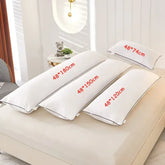 Hypoallergenic White Pillow Core for Home Bed, Washable Skin-friendly Neck Cushion, Long Pillows for Better Sleep