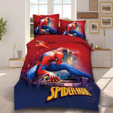 Anime Spiderman Bedding Set Bed Cover Universal,The Avengers Spider Man Duvet Cover Set for Kids and Adults Modern Printed Twin