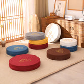 Yoga Meditation Cushion Round Thickened Embroidered Lotus Cushion with Backrest and Pillow 40*6cm Tatami Is Removable Washable