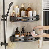 3/2/1 PCS Strong Adhesive No Drill Shower Shelf Storage Upgraded Waterproof Bathroom Organizer Shampoo & Towel Holder Wall Mount