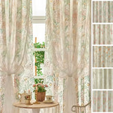 Double Layer Sheer Curtains Floral Print Lace French Style Voile Organza for Bedroom Decor Antique White Drapes 2025 New Design