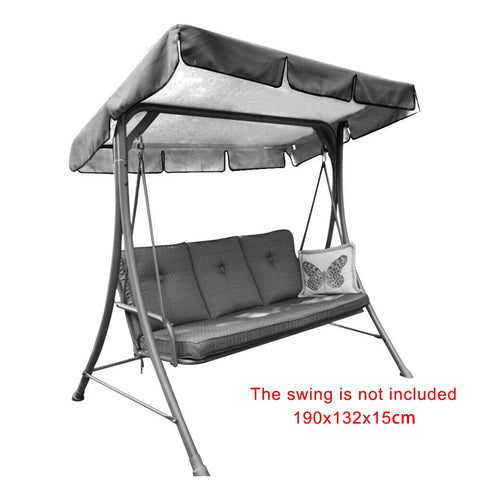 Swing Chair Cover Playground Swing Chair Top Cover Waterproof Sunshade Canopy, Green, 164X114X15Cm