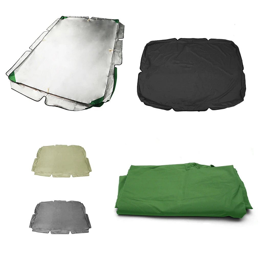 Swing Chair Cover Playground Swing Chair Top Cover Waterproof Sunshade Canopy, Green, 164X114X15Cm