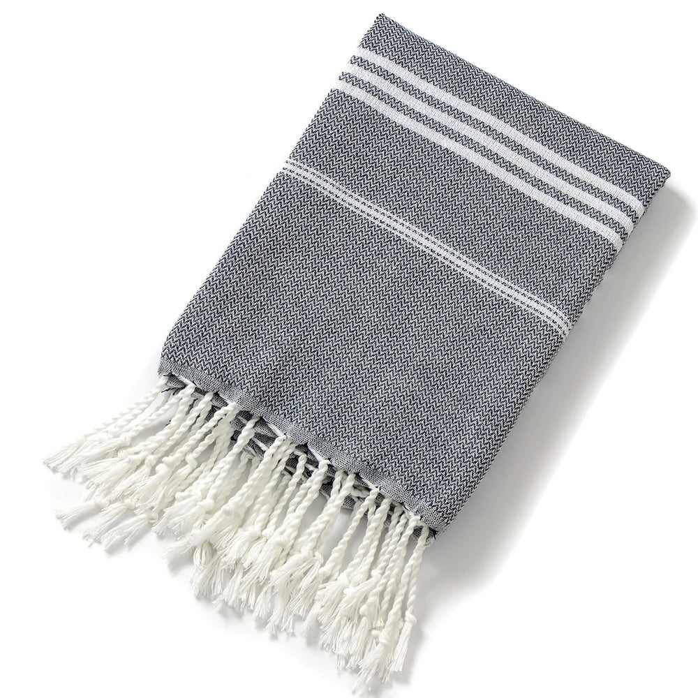 Cotton Turkish Beach Towel 90*180CM Sauna Spa Gym Sports Fitness Fringed Bath Towel Kitchen Soft Absorbent Quick Drying Towels