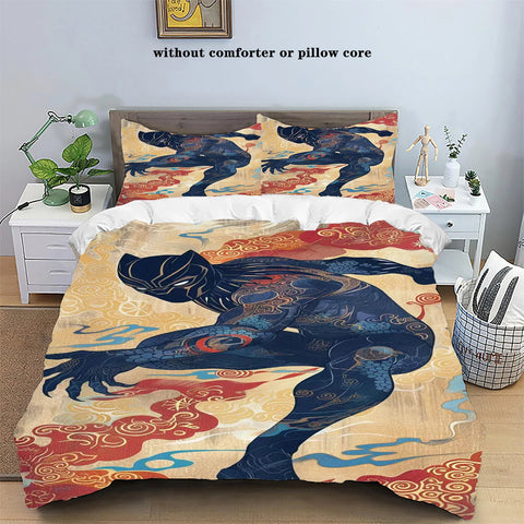 Marvel Movie Spiders-man Lrons Man Thor Bedding Set Deadpool Quilt Duvet Cover Pillowcase Kids Bed Comfortable Bed Set Twin King
