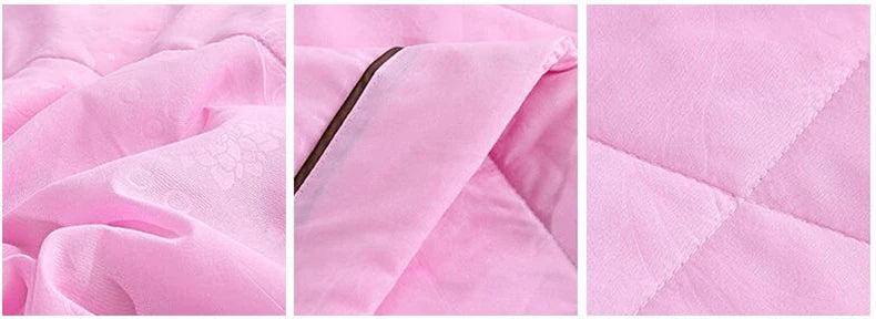 VESCOVO Summer Quilt Thin Queen Size Mulberry Silk Comforter 200*230 Twin Duvet 150*200