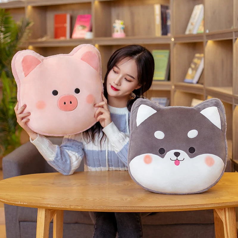 40cm Shiba Inu Cushion Pillow Seat Cushion Sofa Decorative Cushion Stuffed Animal White Cats Comfortable Pillow Birthday Gifts