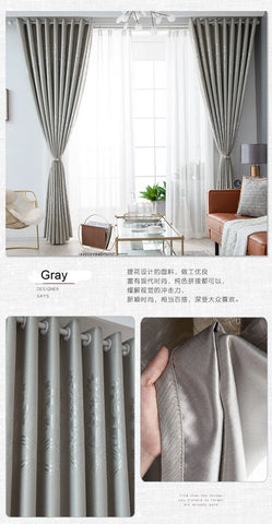 Dreamwood-European Style Jacquard Window Curtain for Living Room, Insulation Blackout, New Fabric, High Quality, Ready Made