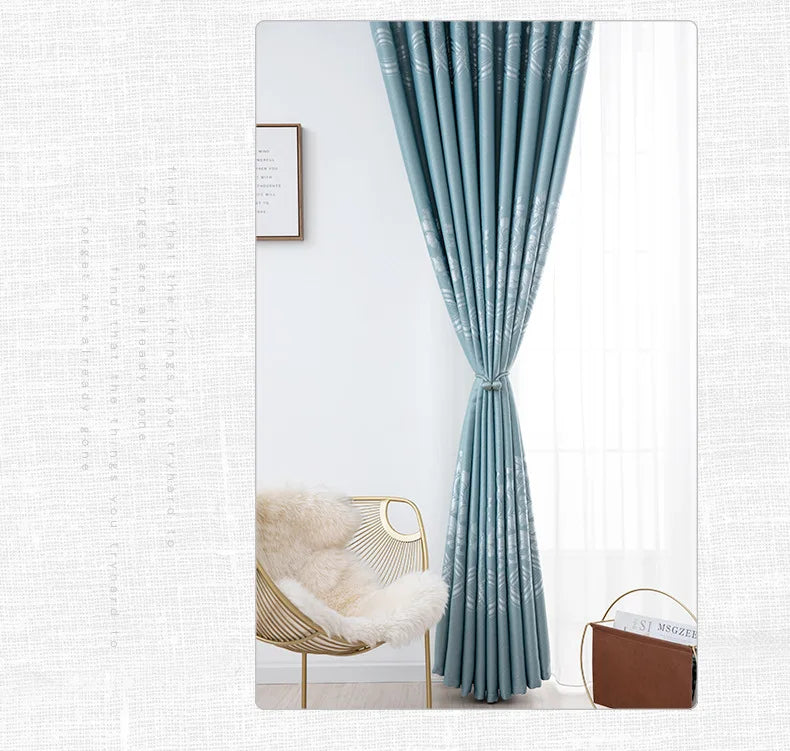 Dreamwood-European Style Jacquard Window Curtain for Living Room, Insulation Blackout, New Fabric, High Quality, Ready Made