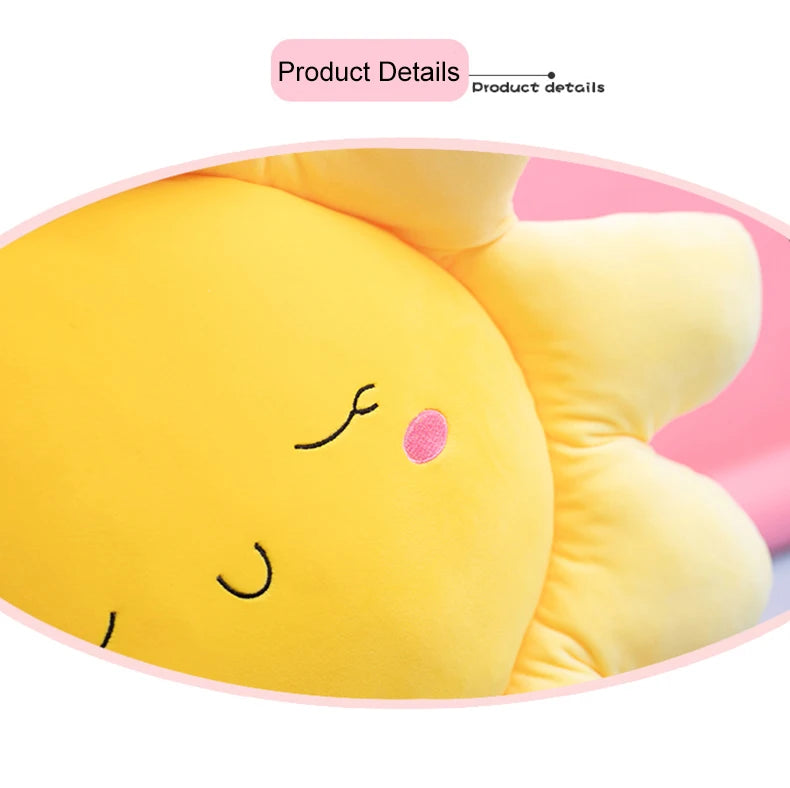 Cute Sun Cloud Plush Pillow Stuffed Soft Creative Plush Sun Cloud Toy Car Pillow Home Decor Kids Toys