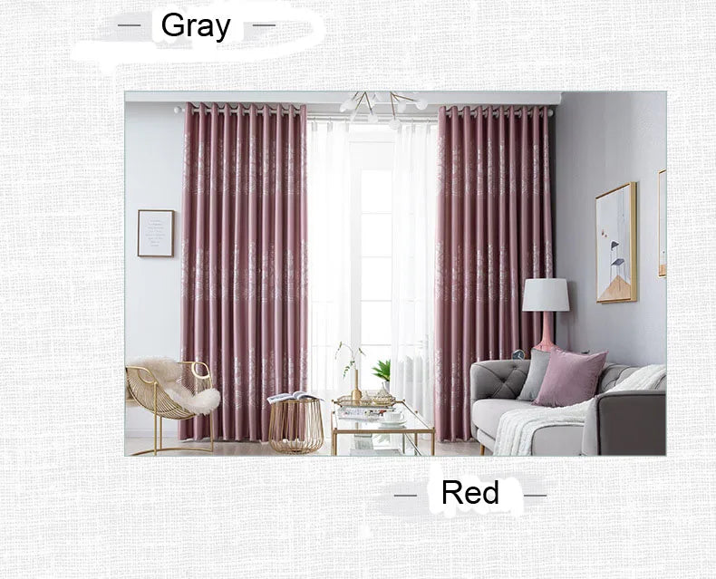 Dreamwood-European Style Jacquard Window Curtain for Living Room, Insulation Blackout, New Fabric, High Quality, Ready Made