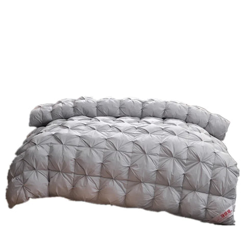 Luxury 100% Goose Down Soft Duvet Blanket King Queen Twin Size Comforter Bedding Filler Bread Shape Super Warm Quilt