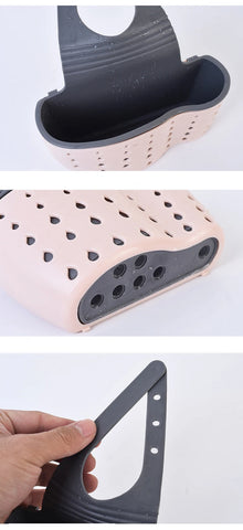 Kitchen Sink Holder Hanging Drain Basket Adjustable Soap Sponge Shelf Organizer Bathroom Faucet Holder Rack Kitchen Accessories