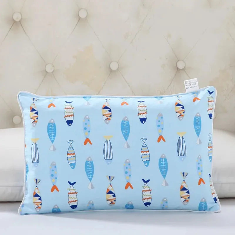 Four Season Universal Child Pillow Cartoon Style Cotton Baby Comfortable Pillowcase Kindergarten Student High Quality Pillowcase