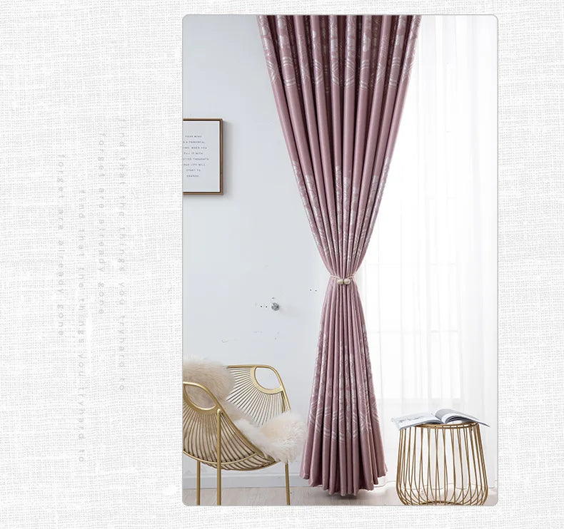 Dreamwood-European Style Jacquard Window Curtain for Living Room, Insulation Blackout, New Fabric, High Quality, Ready Made