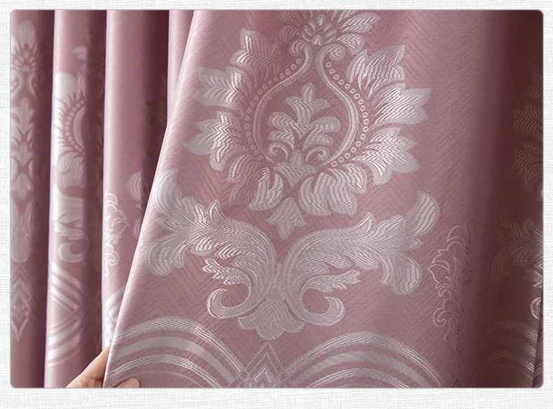 Dreamwood-European Style Jacquard Window Curtain for Living Room, Insulation Blackout, New Fabric, High Quality, Ready Made