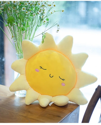 Cute Sun Cloud Plush Pillow Stuffed Soft Creative Plush Sun Cloud Toy Car Pillow Home Decor Kids Toys