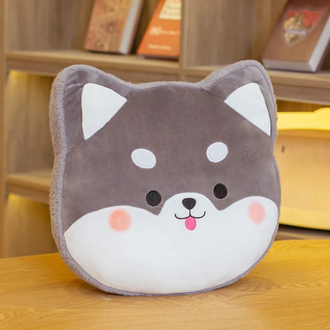 40cm Shiba Inu Cushion Pillow Seat Cushion Sofa Decorative Cushion Stuffed Animal White Cats Comfortable Pillow Birthday Gifts
