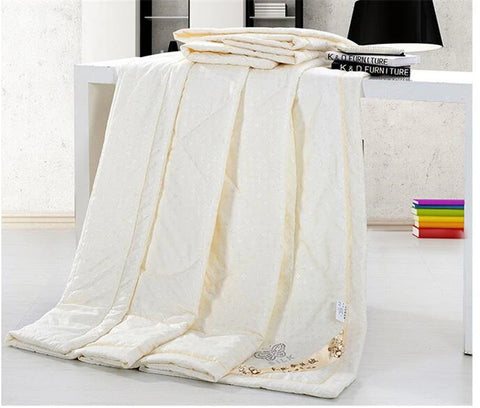 VESCOVO Summer Quilt Thin Queen Size Mulberry Silk Comforter 200*230 Twin Duvet 150*200
