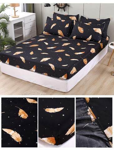 Bonenjoy Sheet on Rubber Band Kids Bed Sheet Cartoon Cars Printed Fitted Sheet for Boy Single Fitted Bed Sheet with Pillowcase
