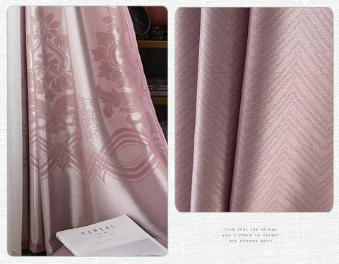 Dreamwood-European Style Jacquard Window Curtain for Living Room, Insulation Blackout, New Fabric, High Quality, Ready Made