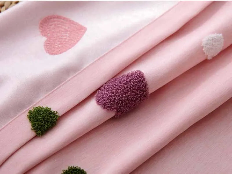 Cartoon Pink Heart Shape Blackout Curtains For Baby Girls Bedroom  Lovely Tulle For Living Room Window Treatment Drapys X-M05#30