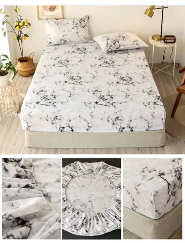 Bonenjoy Sheet on Rubber Band Kids Bed Sheet Cartoon Cars Printed Fitted Sheet for Boy Single Fitted Bed Sheet with Pillowcase