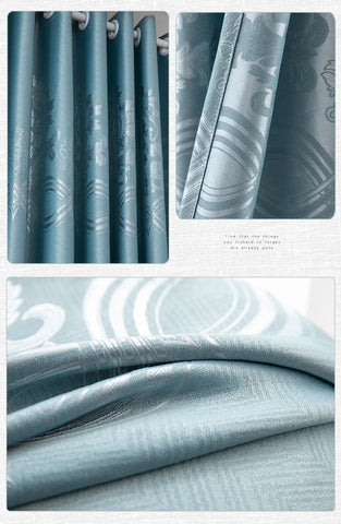 Dreamwood-European Style Jacquard Window Curtain for Living Room, Insulation Blackout, New Fabric, High Quality, Ready Made