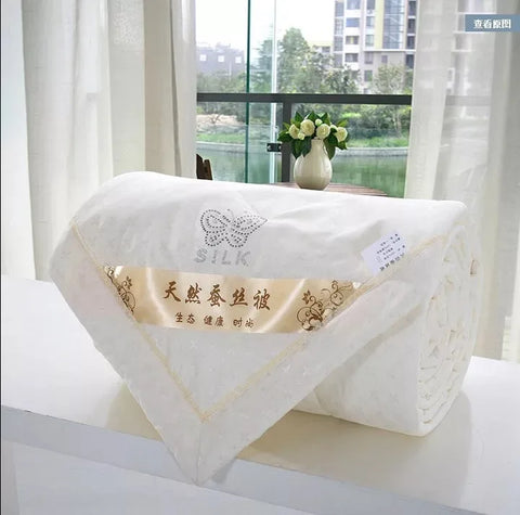 VESCOVO Summer Quilt Thin Queen Size Mulberry Silk Comforter 200*230 Twin Duvet 150*200