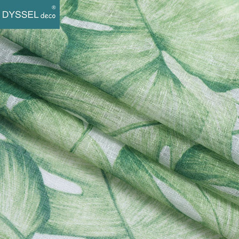 Modern Natural Floral Printting Europe Style Voile Tulle Sheer Gromment Rod Pocket Windows Curtain For Livingroom Bedroom