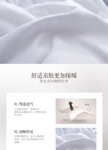 100% Goose Down Duvet Solid Color Quilted Warm And Comfortable Cotton Quilt King Queen Full size Skin-Friendly Cotton  Quilts