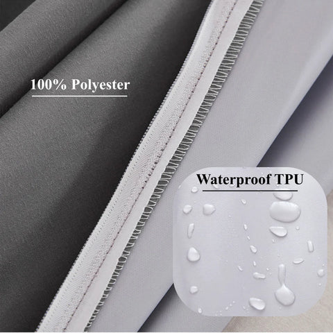 6-Sides Fully Enclosed Waterproof Mattress Cover with Zipper Dust-proof Fitted Sheet for Double Bed, Twin, Full, Queen, King