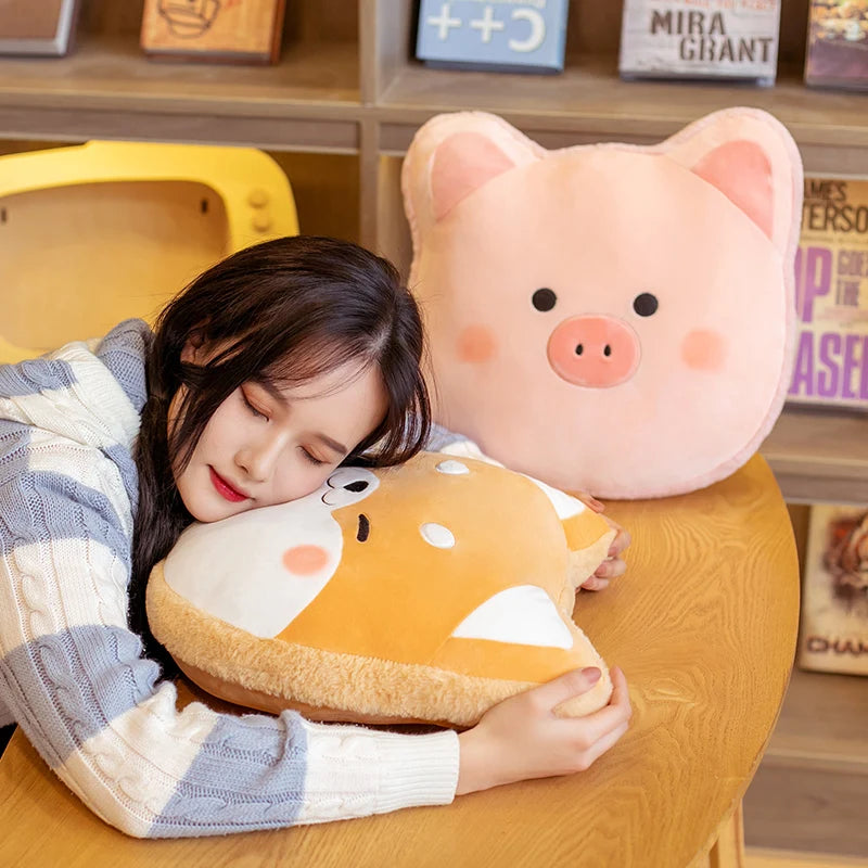 40cm Shiba Inu Cushion Pillow Seat Cushion Sofa Decorative Cushion Stuffed Animal White Cats Comfortable Pillow Birthday Gifts