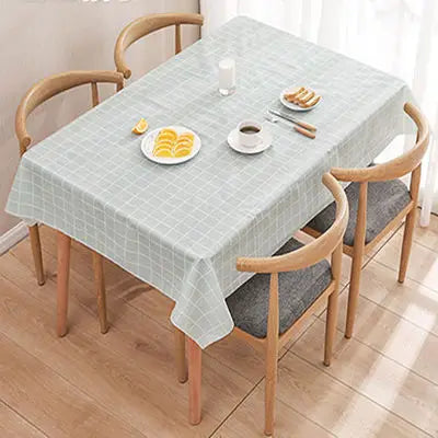 Plastic PEVA rectangular thin Tablecloth Lattice printed Waterproof Oilproof  kitchen dining Table colth Cover Mat Oilcloth wash