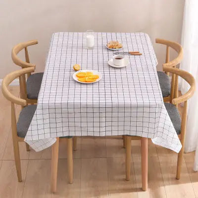 Plastic PEVA rectangular thin Tablecloth Lattice printed Waterproof Oilproof  kitchen dining Table colth Cover Mat Oilcloth wash