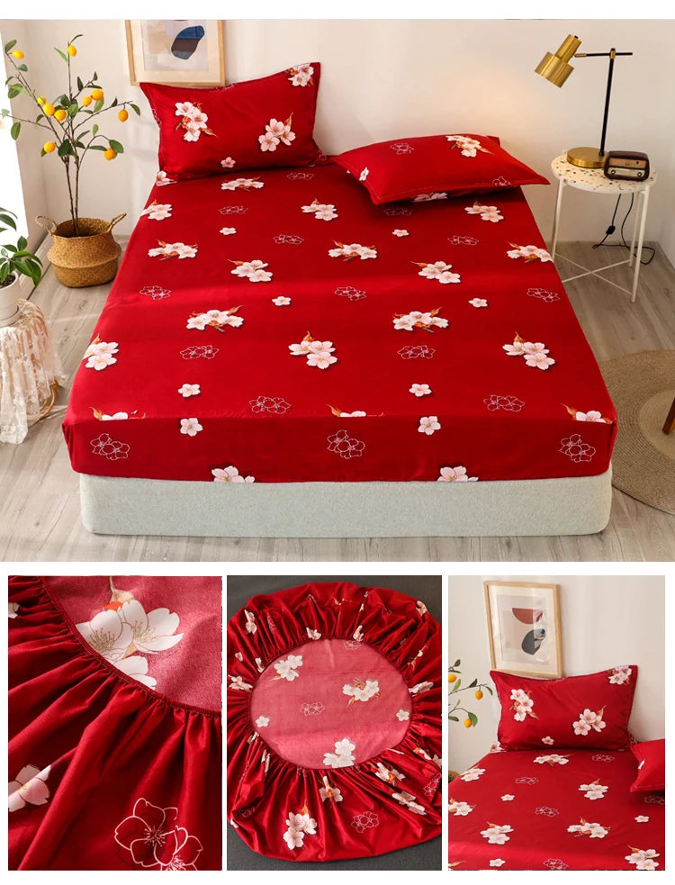 Bonenjoy Sheet on Rubber Band Kids Bed Sheet Cartoon Cars Printed Fitted Sheet for Boy Single Fitted Bed Sheet with Pillowcase
