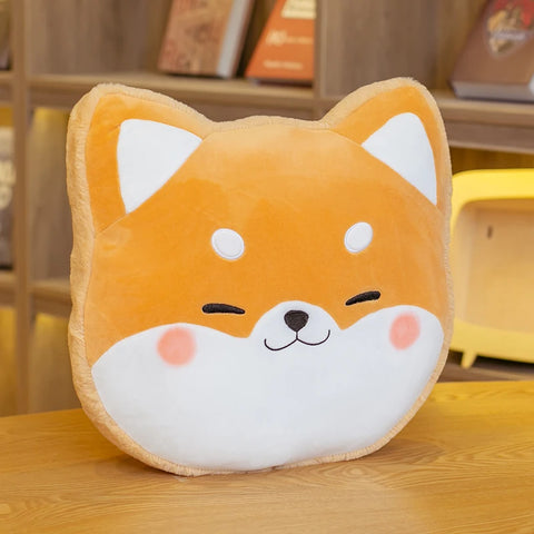 40cm Shiba Inu Cushion Pillow Seat Cushion Sofa Decorative Cushion Stuffed Animal White Cats Comfortable Pillow Birthday Gifts