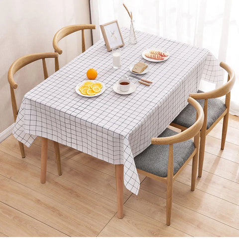 Plastic PEVA rectangular thin Tablecloth Lattice printed Waterproof Oilproof  kitchen dining Table colth Cover Mat Oilcloth wash