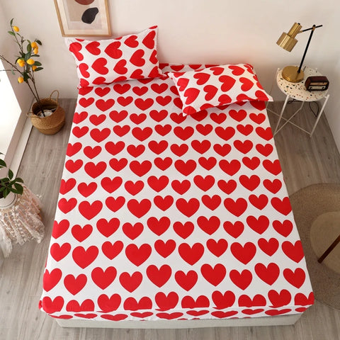 Bonenjoy Sheet on Rubber Band Kids Bed Sheet Cartoon Cars Printed Fitted Sheet for Boy Single Fitted Bed Sheet with Pillowcase
